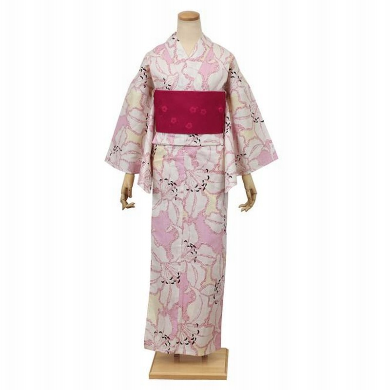 TL4.新品 トールサイズ 浴衣3点セット とりあい アデリアレトロ×ニコ  