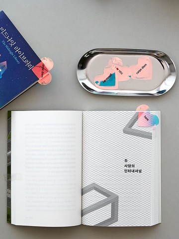 Funnymade Leather Transparent Heart Bookmark Set of 4