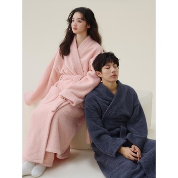 浴袍女成人吸水速干非純棉全棉秋冬情侶長厚睡袍可穿浴衣2025新款