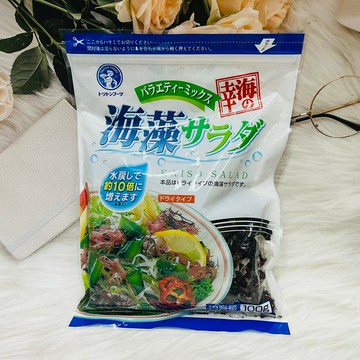 日本 海之幸 乾燥海藻沙拉 100g 裙帶菜 昆布 海苔 海藻 泡水可以漲10倍｜全店$199免運