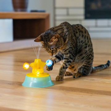 【貓咪抗憂鬱玩具】Petstages旋轉亮星星