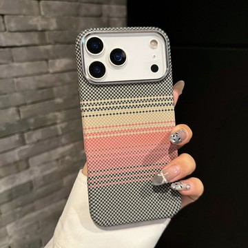 凱夫拉纖維紋 超薄撞色款 適用 iPhone 17 Air 16 15 質感 14 13 Pro Max 手機殼