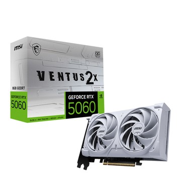 MSI RTX 5060 8G VENTUS 2X OC WHITE 顯示卡+羅技 MK240 NANO 白 無線滑鼠鍵盤組
