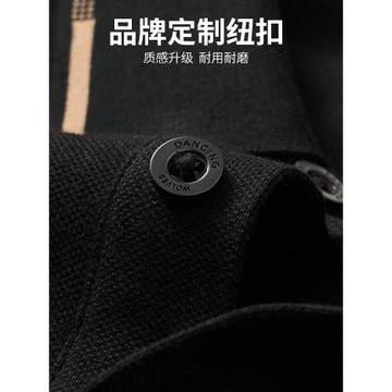 【純棉】與狼共舞翻領短袖T恤男2024夏季新款商務通勤透氣POLO衫