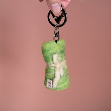 羊毛氈鑰匙圈/食物系列/關東煮/高麗菜捲