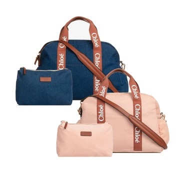 Chloe 經典品牌LOGO帆布手提/肩背包((任選)