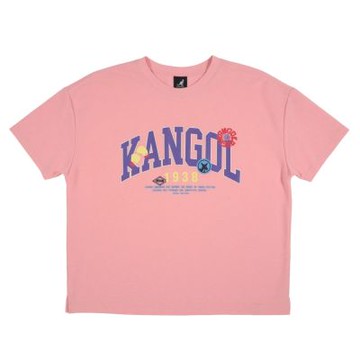 KANGOL 女 落肩寬版大印花T 6522100541