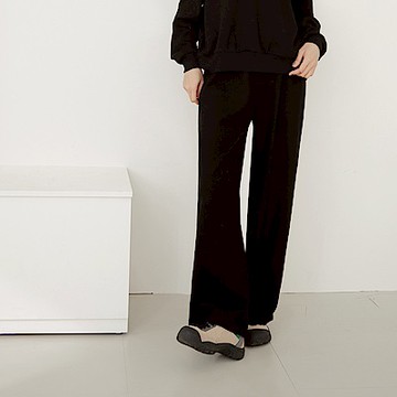 親膚彈性腰鬆緊休閒寬鬆長褲-OB嚴選