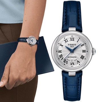 TISSOT天梭 官方授權 Bellissima 典雅羅馬機械腕錶 新年禮物 推薦 送禮 29mm / T1262071601300