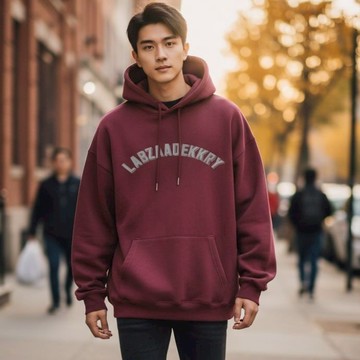 ATSTYLE 厚磅落肩 LABZAADEKKRY帽T 印花 棉帽T 情侶帽T 長袖上衣 台灣現貨 hlab