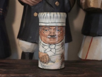 1970年代 英國 Cap-Tins 系列 主廚金屬儲存罐 古物 廚房 咖啡 擺