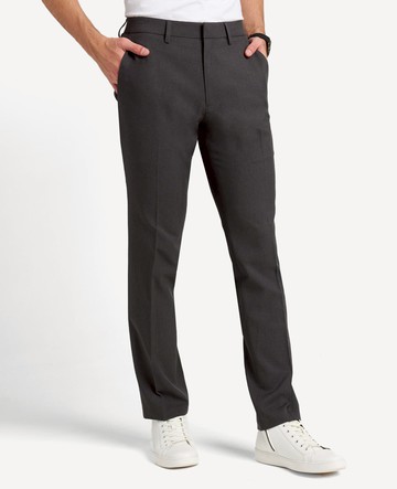 Reaction Kenneth Cole | Stretch Micro Check Modern-Fit Techni-cole Dress Pant in Charcoal, Size: 29/30 by Kenneth Cole