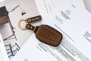 TOYOTA豐田汽車植鞣皮燙金鑰匙套/RAV4/YARIS/Camry/Altis