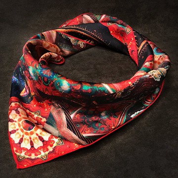 【繡魂】喜喪君 絲巾