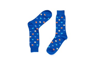 Polka dot 大波卡圓點紳士襪 繽紛天空藍