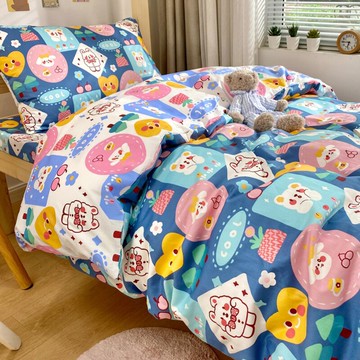 寢室上下鋪純棉學生宿舍床上三件套100全棉兒童床單人卡通被套裝6