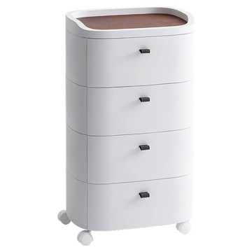 FAmILyLIFE 生活 高耐重4層抽屜收納櫃 純白滾輪款 YG-169-A  4層  42cm  純白