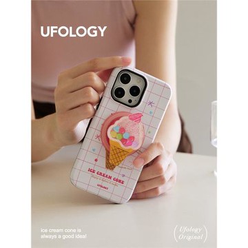Ufology原創磁吸夏天適用iPhone15promax手機殼14pro蘋果13冰激凌12全包11二合一菲林16pro支架卡包新款夏天