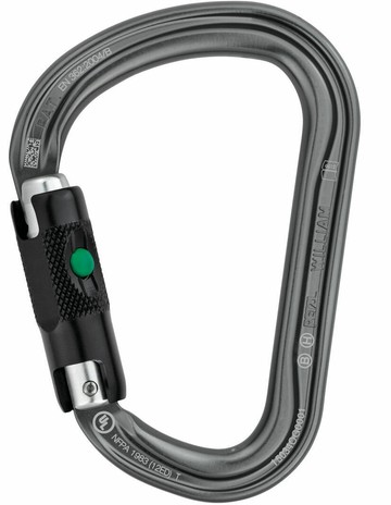 Petzl 自動帶鎖鉤環/梨型D環/大D勾環 WILLIAM BallLock M36A BL