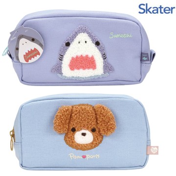 【日本SKATER】動物大開口筆袋 鉛筆盒 大容量 收納包  鯊魚 狗狗 小熊 刺蝟 粉紅豬