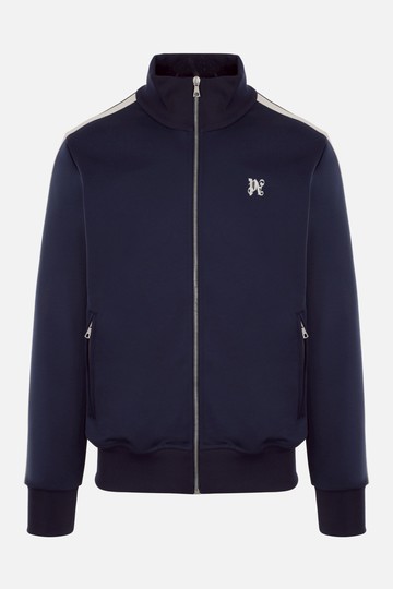 PALM ANGELS PA Monogram nylon full-zip sweatshirt Man