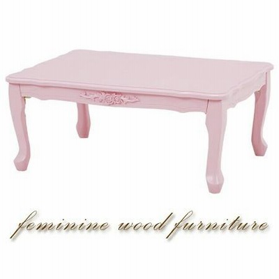 姫系猫足フェミニン　折りたたみ式　引出付センターテーブル（幅80㎝） 姫系猫足フェミニン 折りたたみ式 引出付センターテーブル（幅80㎝）