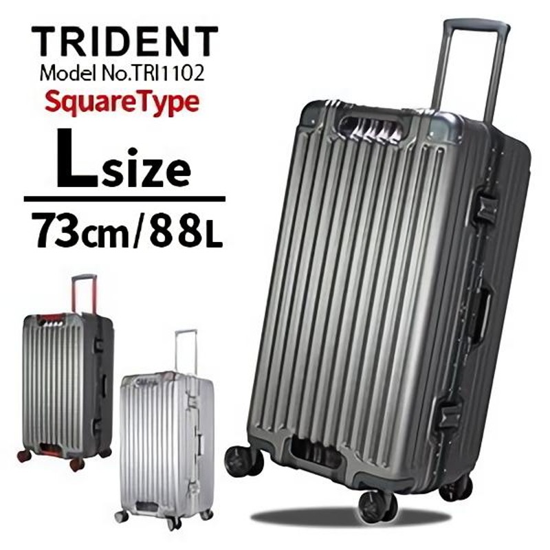 Trident キャリーバッグ アルミ調 出張 旅行 - 旅行かばん・小分けバッグ