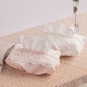 【禮物】Denise 單瓣茉莉蕾絲訂珠 緞布面紙套