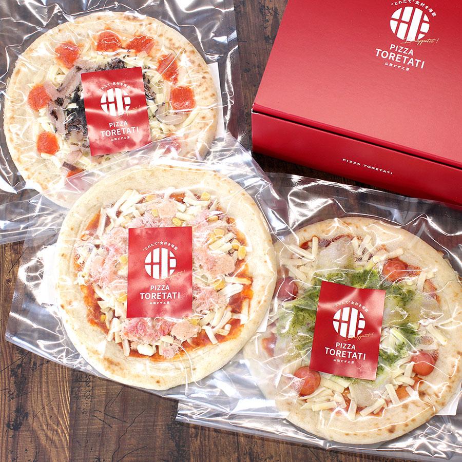 海鮮ピザ3種セット 山陰ピザ工房 PIZZA TORETATI のどぐろ 紅ずわいがに カニ 蟹 コーン トマト するめいか イカ 明太子