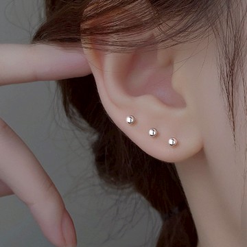 簡約時尚 豆豆耳針 F401 圓球造型 台灣現貨 耳針 耳堵 養耳針 耳釘 耳飾