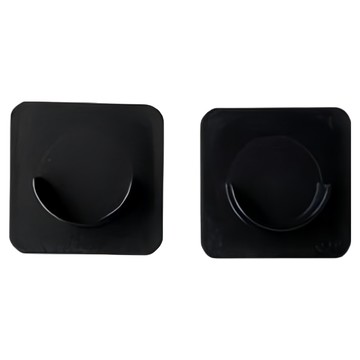 日本IB伸縮桿壁面保護置放墊-黑 伸縮桿固定座 穩固防滑  1入  40x40x11.5 (mm)