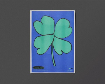 \ Lucky Sign / 幸運草三色RISO海報