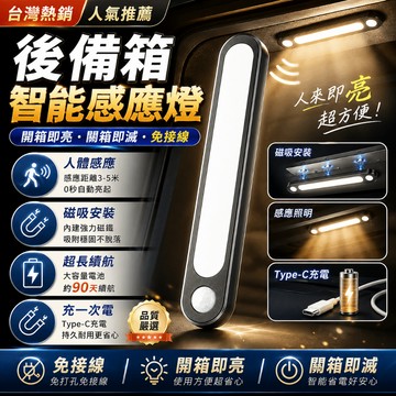 【台灣現貨】新品🔥 雙排進口燈珠🔥自動感應燈吸頂燈 LED感應燈 車用燈 後備箱燈 後車廂燈 臥室感應燈 人體感應燈