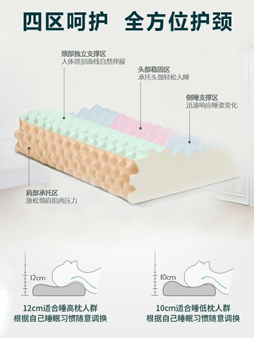 泰國皇家royal純天然正品乳膠枕頭護頸椎單人助睡眠橡膠枕芯