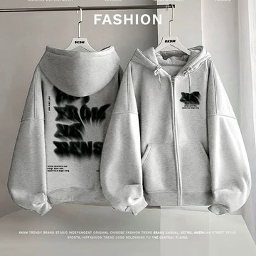 無限回購~ 外套 韓系復古 開衫外套 連帽外套女 灰色外套 INS風 刷毛外套 休閒外套 顯瘦遮肉 韓版外套 大尺碼女裝
