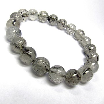 黑髮晶手珠手鍊(清理負能量避邪擋煞)