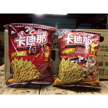 ~省錢叔叔二館~聯華食品 卡迪那 Cadina 洋芋片 薯片 德州薯條 香辣口味 義式披薩口味 68g 35元大包裝