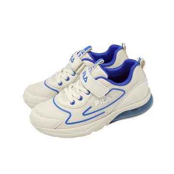 [ACS] Fila 慢跑鞋 J827Z 中大童 小朋友 米 藍 魔鬼氈 運動鞋 斐樂 2J827Z731