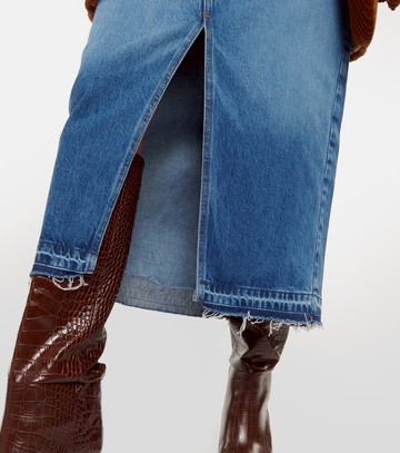 Frame The Midaxi denim midi skirt