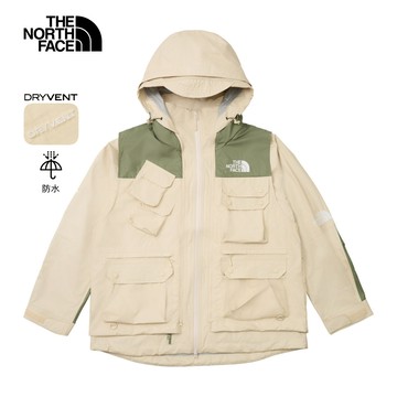 UE男款米綠拼接DRYVENT防水衝鋒衣｜8CKVMB9