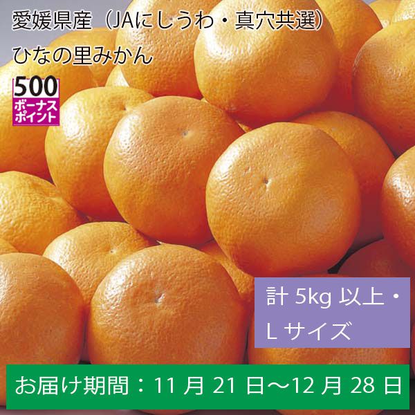 愛媛県産（JAにしうわ・真穴共選）ひなの里みかん計５Kg以上・Ｌサイズ