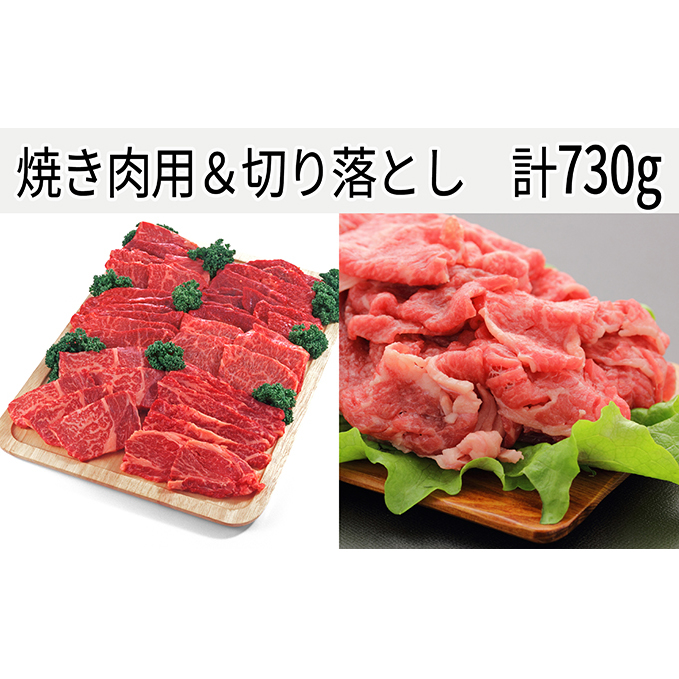 牛肉 切り落とし ＆ 焼肉 はこだて和牛 計730g 和牛 あか牛 北海道