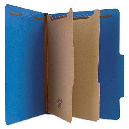 Pressboard Classification Folders, Letter, Six-Section, Cobalt Blue, 10 Box (並行輸入品)