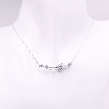 SWAROVSKI 施華洛世奇 Constella 珍珠項鏈 鍍白金色