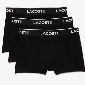 Lacoste 2025男時尚合身黑色四角內著3件組