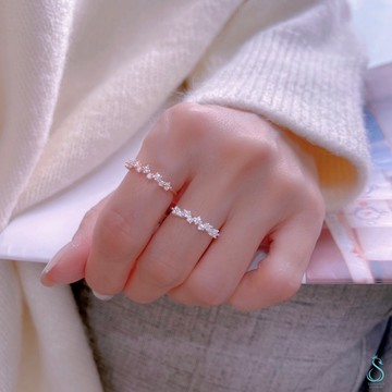 *SUMMER韓 銀飾💫［S925純銀］繁星點點戒 純銀戒指 純銀飾品