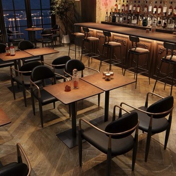 免運 咖啡店桌椅 沙發 商用沙發卡座 復古一整套酒吧清吧桌椅組合奶茶店咖啡店桌椅夜場酒吧餐廳吧臺椅工廠直銷 售後保障 店長新品推薦 5k1226