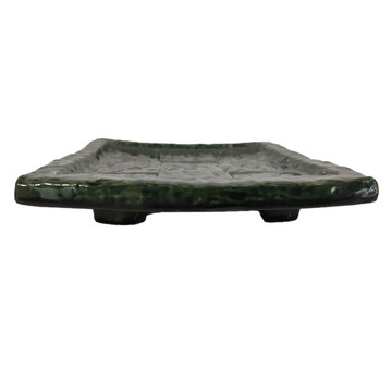 美濃燒 正角皿 日本製 餐盤 點心盤  1個  織部市松