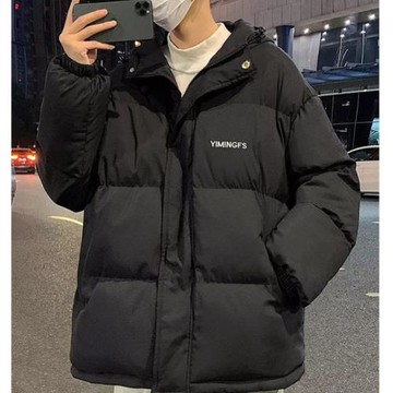 2022年加厚寬松棉衣青少年學生連帽面包服外套潮牌冬季男士羽絨服