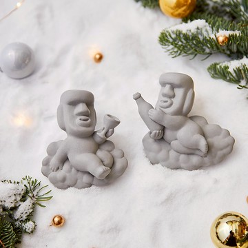 【聖誕精選】創世紀派對 摩艾圓滾滾 磁鐵 擴香石 交換禮物